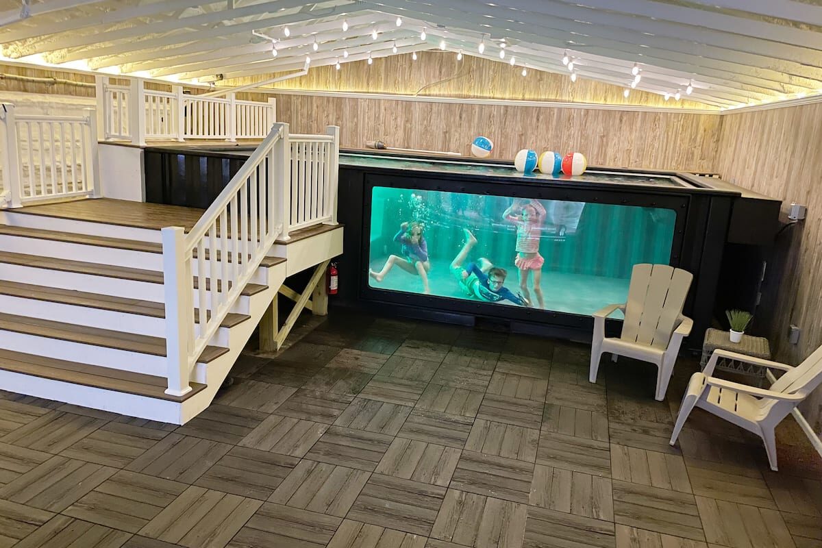 Indoor pool viewing window